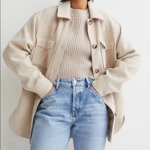 H&M oversized twill Shacket